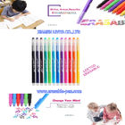 Termo inchiostro sensibile 12 penne di indicatore cancellabili di Friction di colori