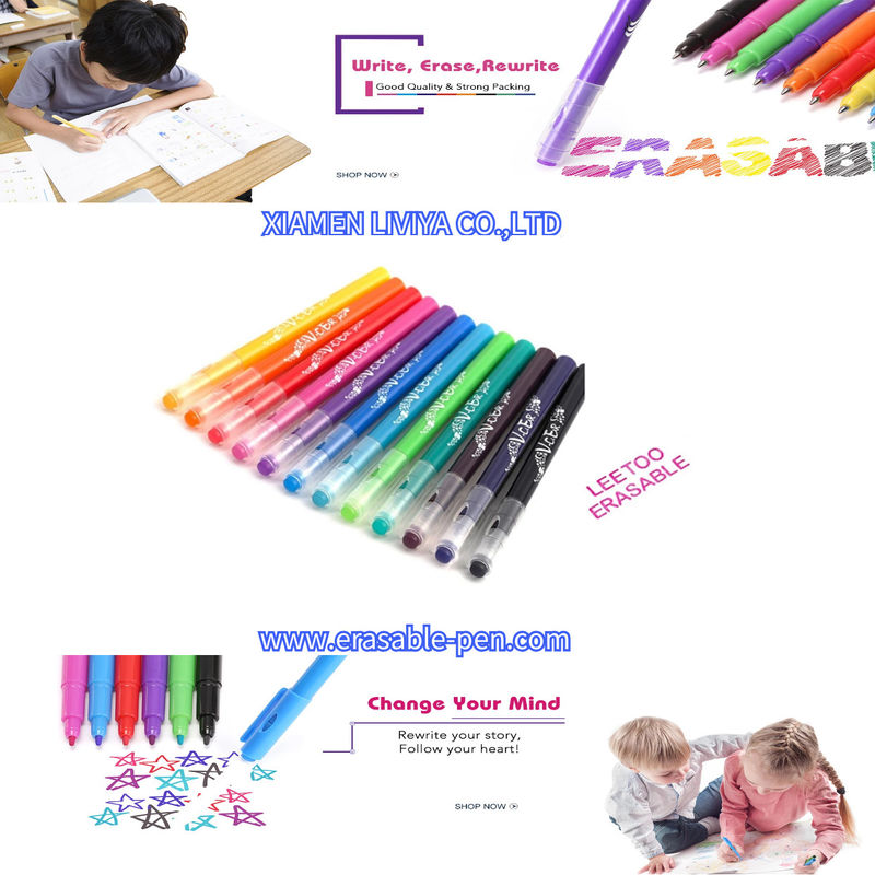 Indicatori cancellabili di Erase 12 di colori di colori facili di Friction